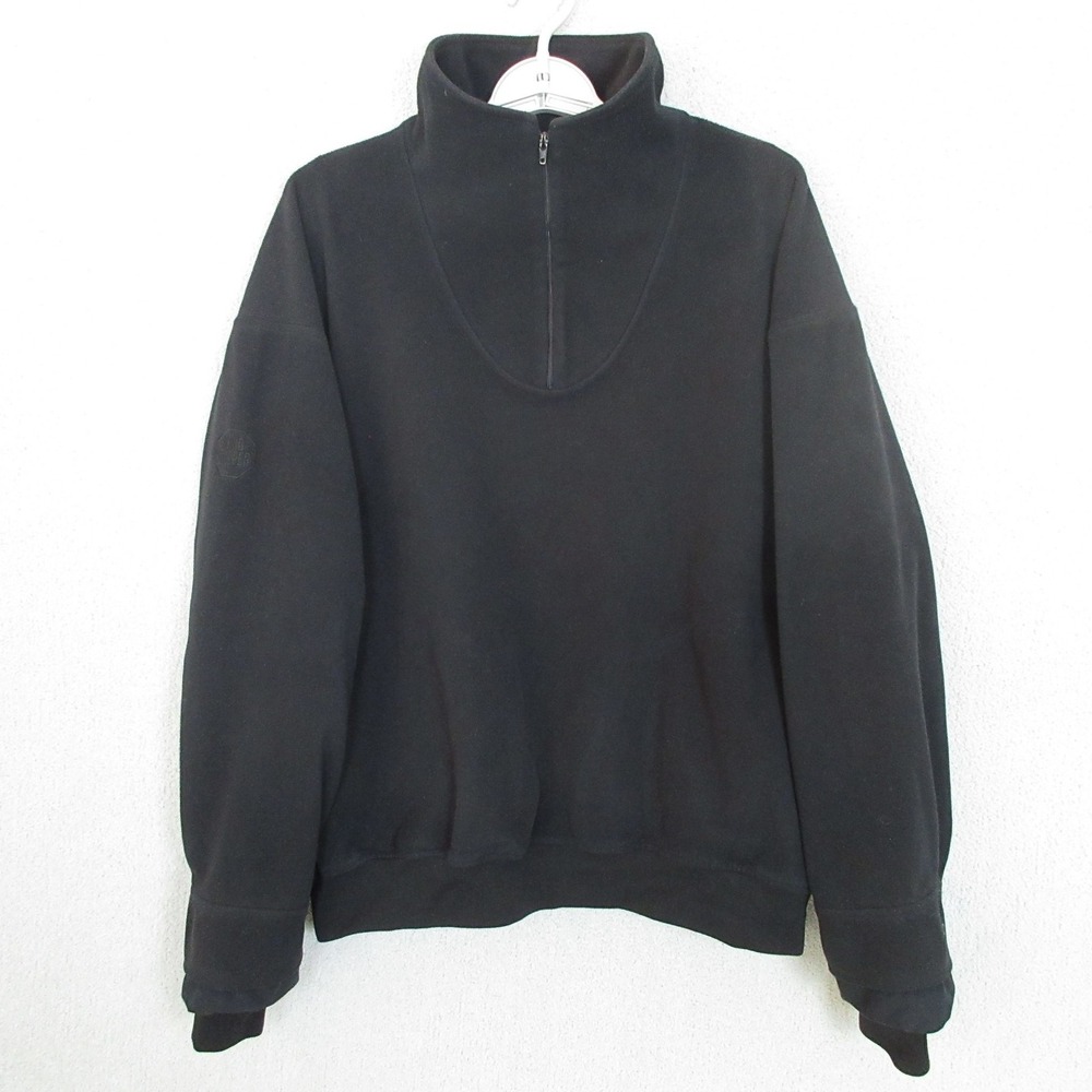 Zero Restriction Fleece Pullover Mens Large Black Windstopper Quarter Zip Golf